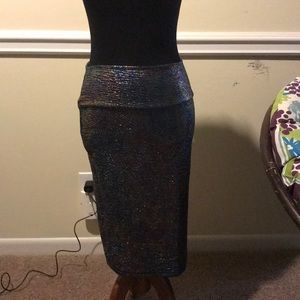 Lularoe Elegant Cassie skirt oil slick unicorn
